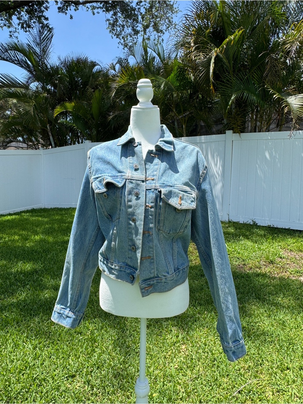Classic Light Blue Denim Jacket - Women's Casual Jean Coat